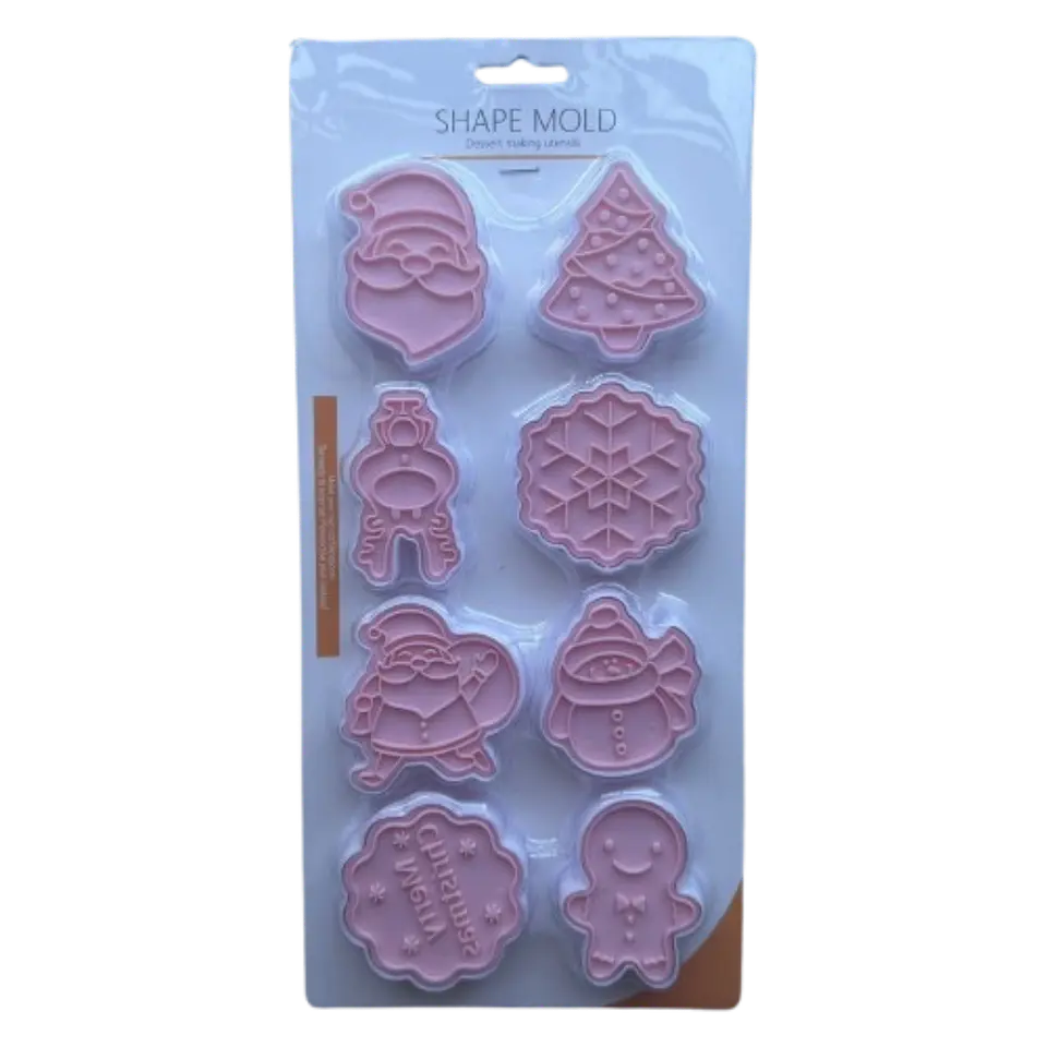 Cortador Galletas Navidad Estampado B 8 Figuras 1