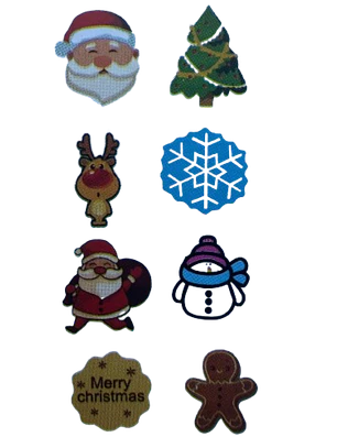 Cortador Galletas Navidad Estampado B 8 Figuras