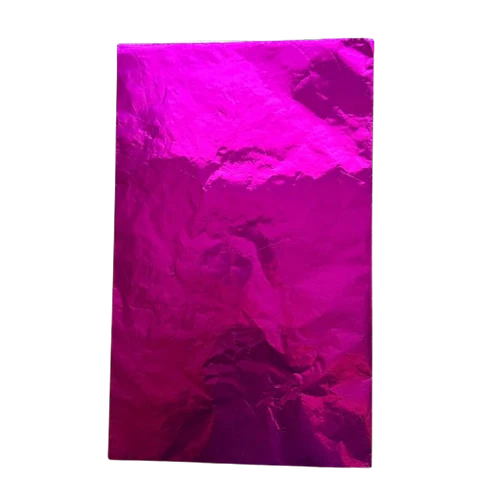 Pack 5 Pliego Papel Aluminio Fucsia Para Chocolate 43x58cm