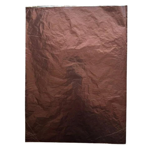 Pack 5 Pliego Papel Aluminio Cafe Para Chocolate 43,5x58,5cm