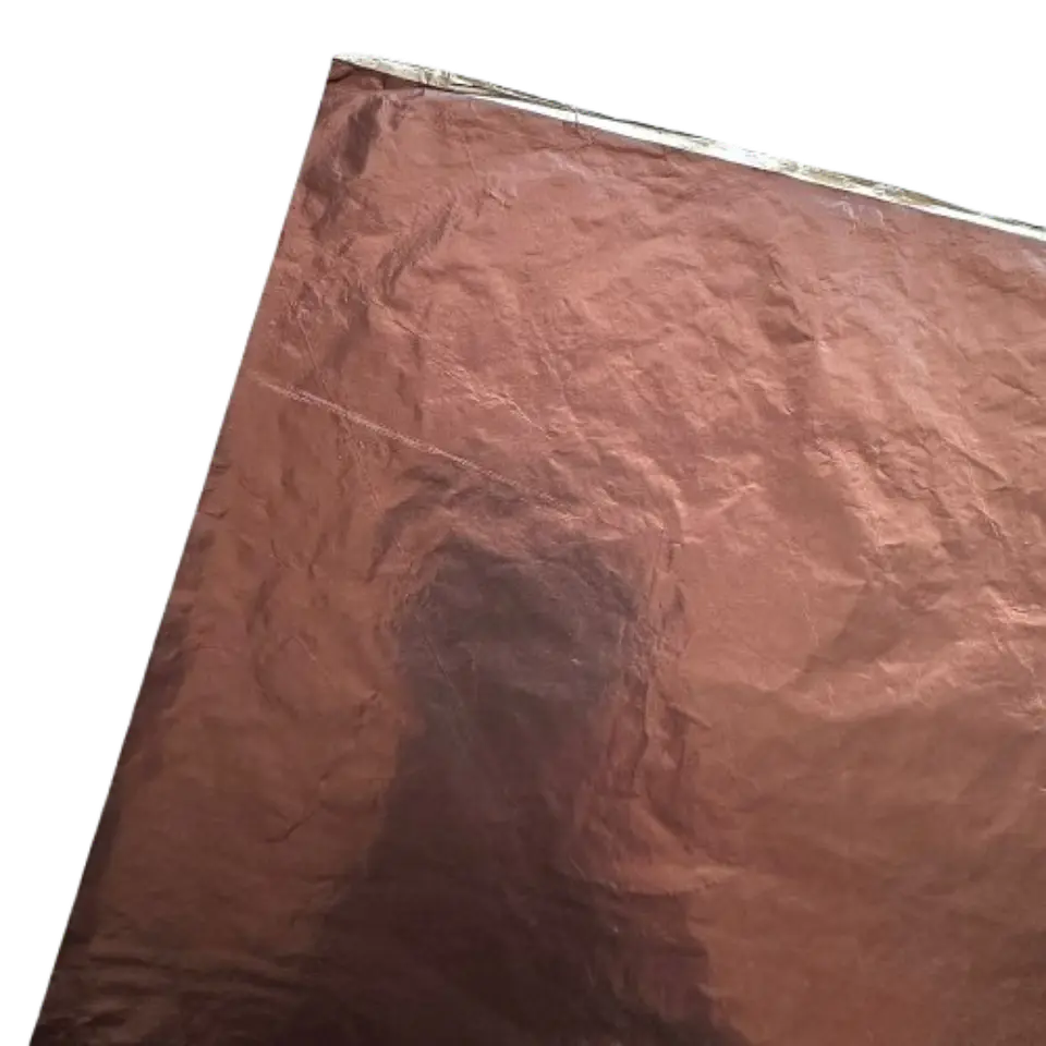 Pack 5 Pliego Papel Aluminio Cafe Para Chocolate 43,5x58,5cm 2