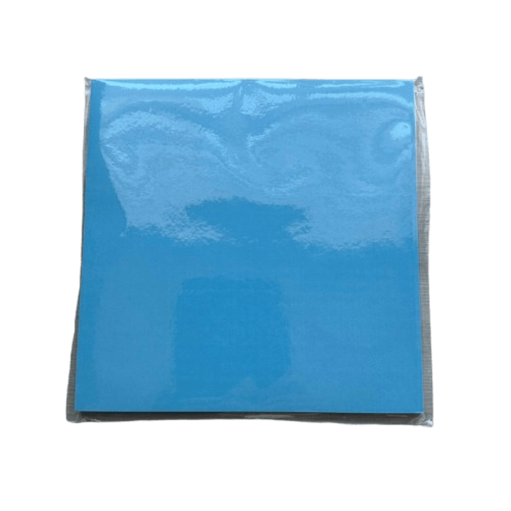 Papel Alfajor Celeste Ceresinado 100un 14x14cm 1