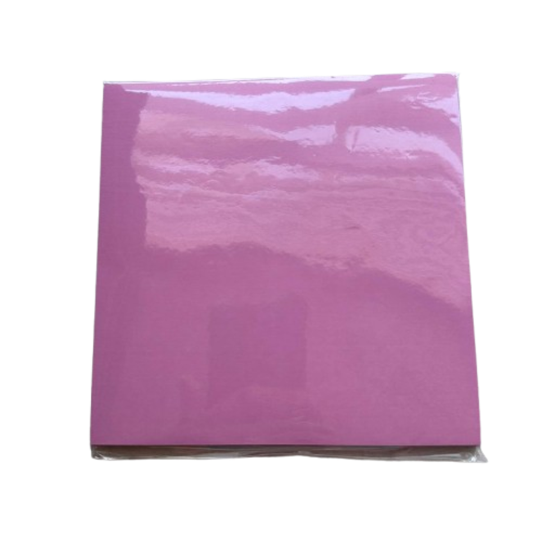 Papel Alfajor Rosado Ceresinado 100un 14x14cm 1