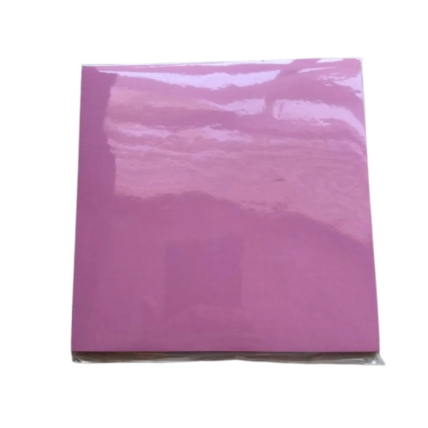 Papel Alfajor Rosado Ceresinado 100un 14x14cm 1