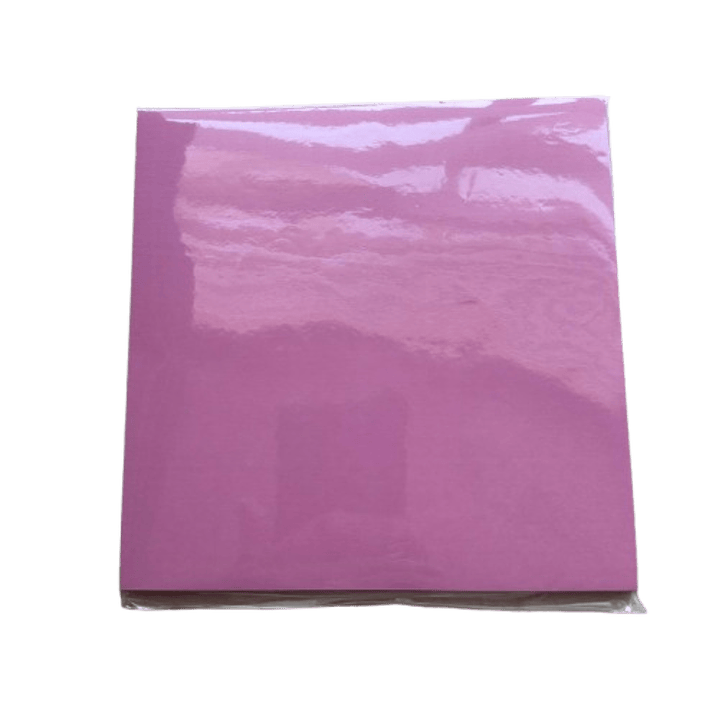 Papel Alfajor Rosado Ceresinado 100un 14x14cm 1