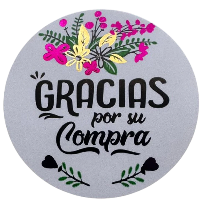 Sticker Gracias Por Su Compra 100un 38mm 1