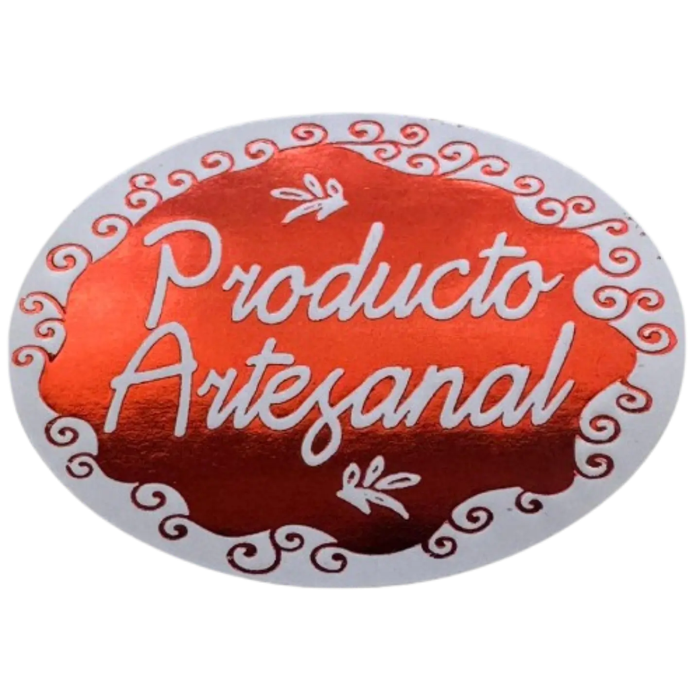 Sticker Producto Artesanal Rojo 100un 38mm 1