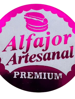 Sticker Alfajor Fucsia 100un 38mm