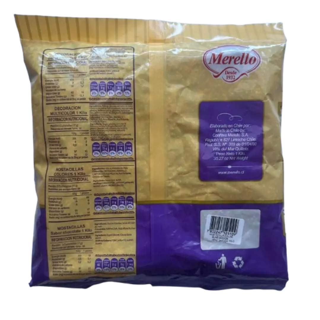 Mostacilla Multicolor Comestible Merello 1 kg 3