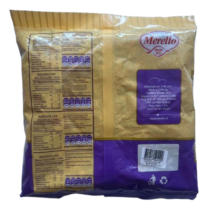 Mostacilla Multicolor Comestible Merello 1 kg 3