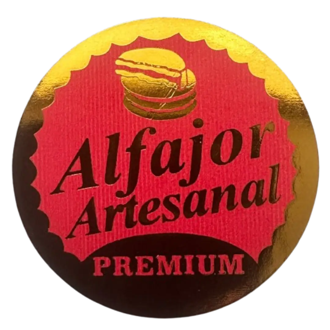 Sticker Alfajor Coral 100un 38mm 1