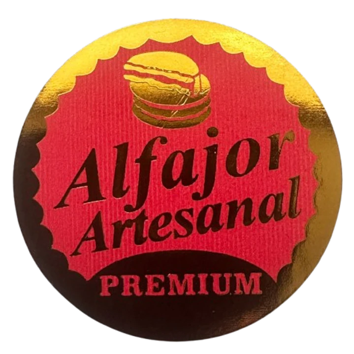 Sticker Alfajor Coral 100un 38mm 1