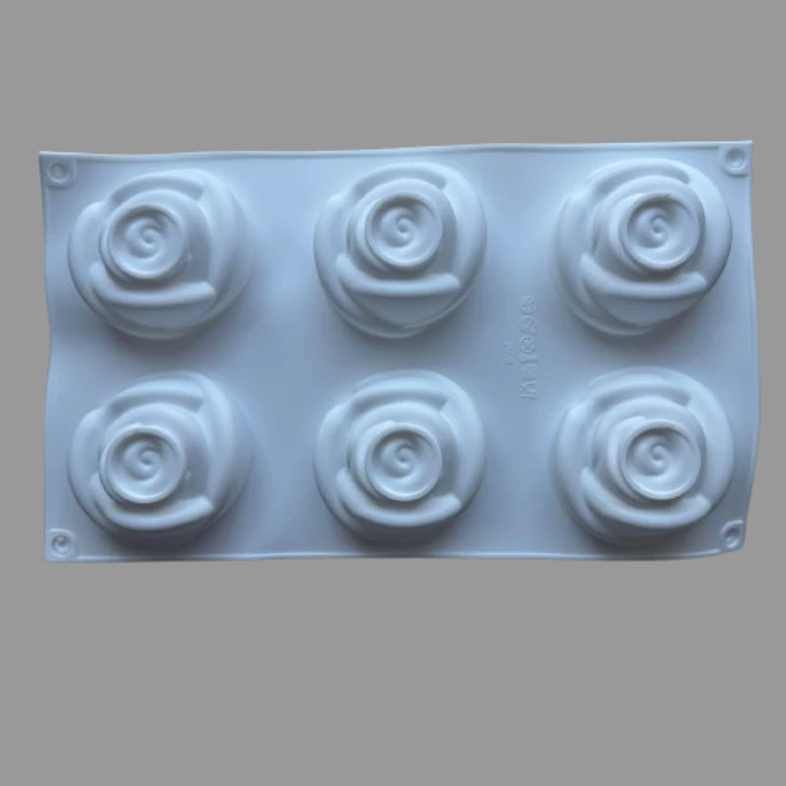 Molde Silicona 6 Rosas Grandes 30x17cm 1