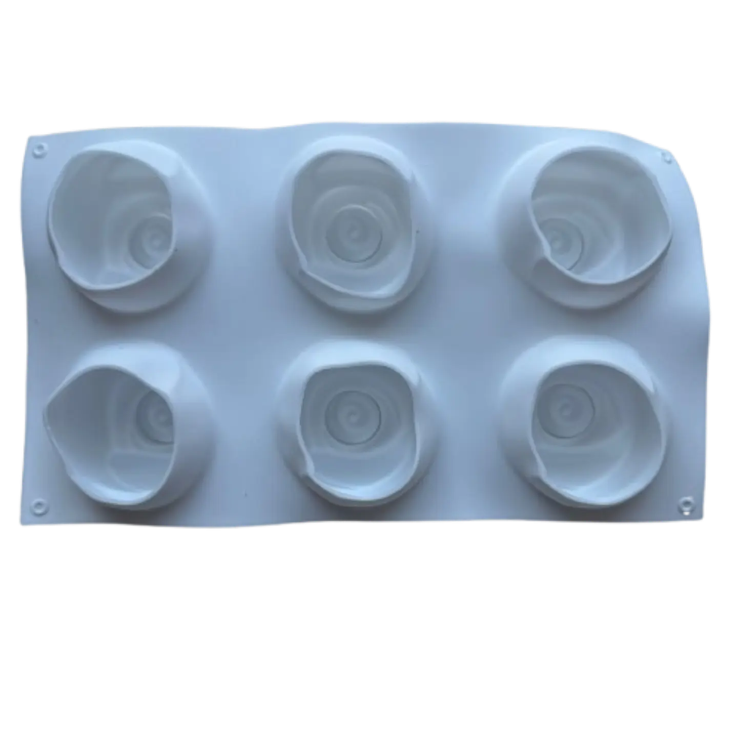 Molde Silicona 6 Rosas Grandes 30x17cm 2
