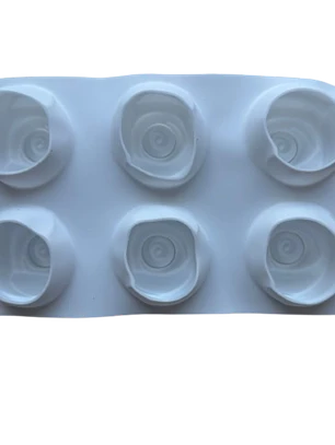 Molde Silicona 6 Rosas Grandes 30x17cm