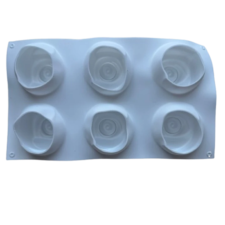 Molde Silicona 6 Rosas Grandes 30x17cm 2