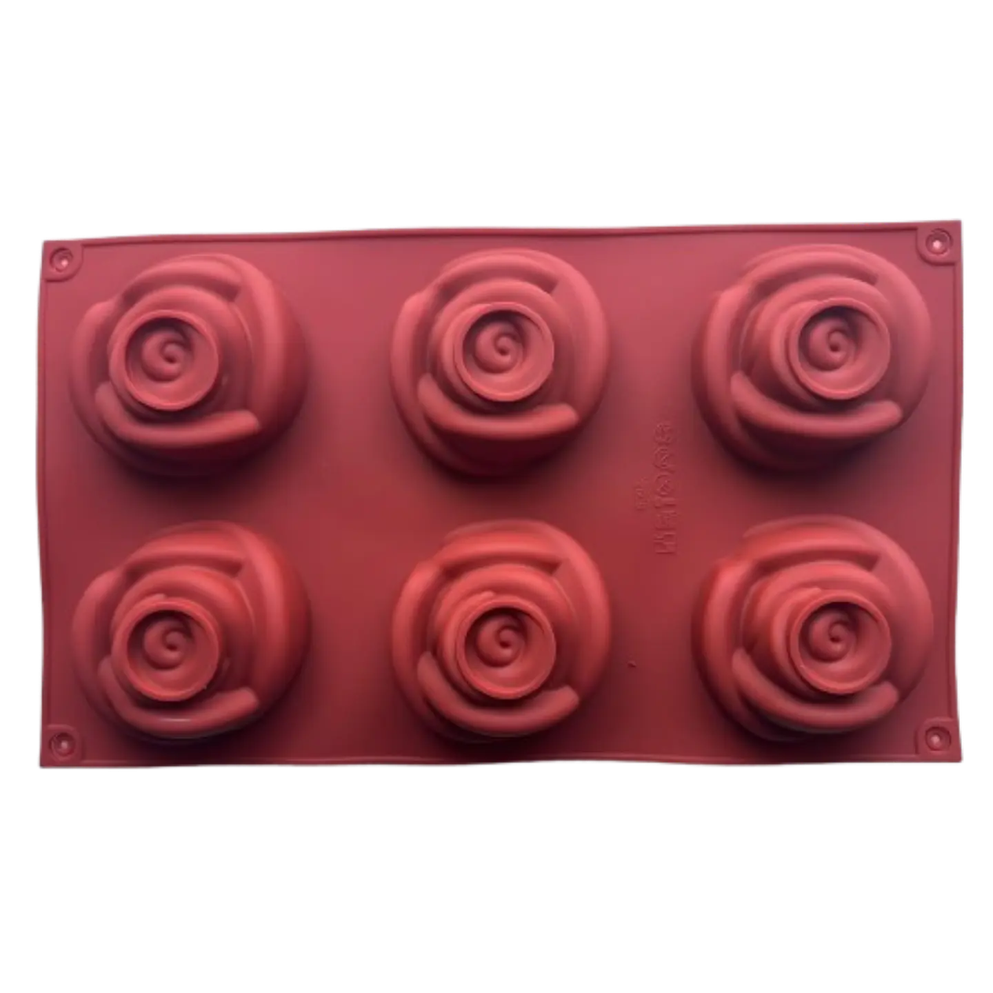 Molde Silicona 6 Rosas Grandes 30x17cm 3