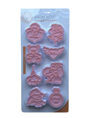Cortador Galletas San Valentin Estampada 8 Diseños