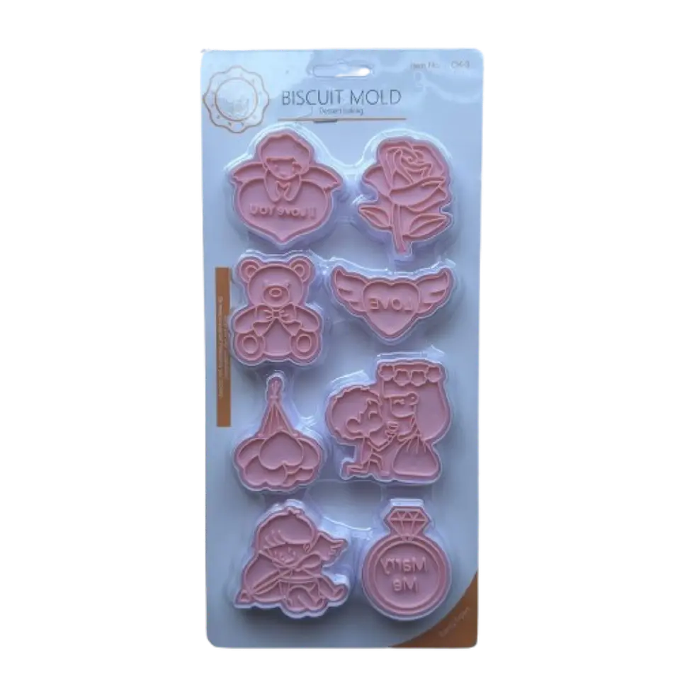 Cortador Galletas San Valentin Estampada 8 Diseños 1