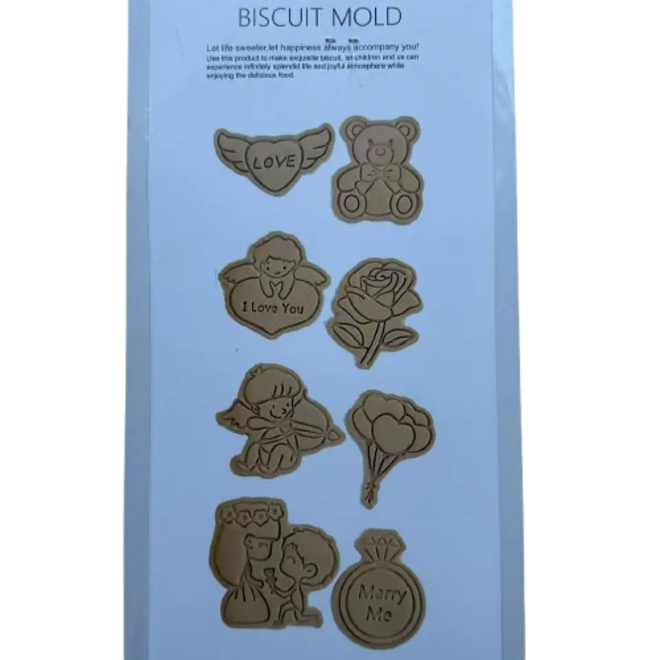 Cortador Galletas San Valentin Estampada 8 Diseños 2