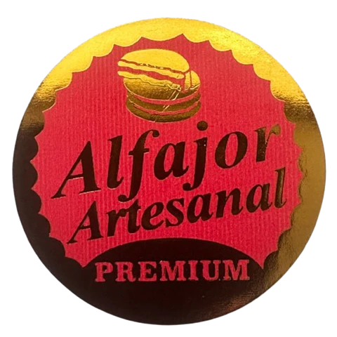 Sticker Alfajor Coral 100un 38mm