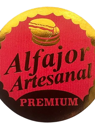 Sticker Alfajor Coral 100un 38mm