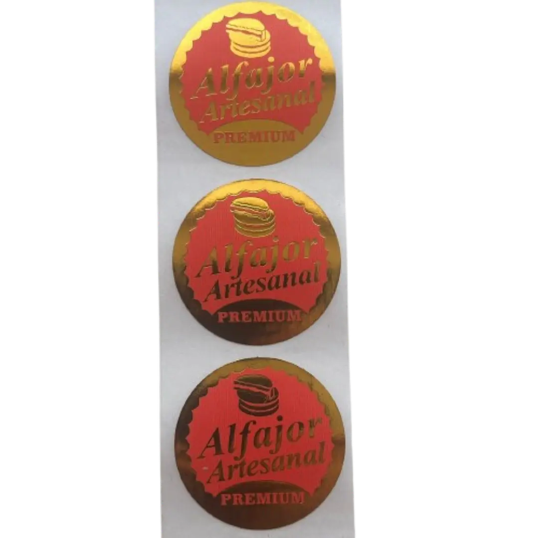 Sticker Alfajor Coral 100un 38mm 2