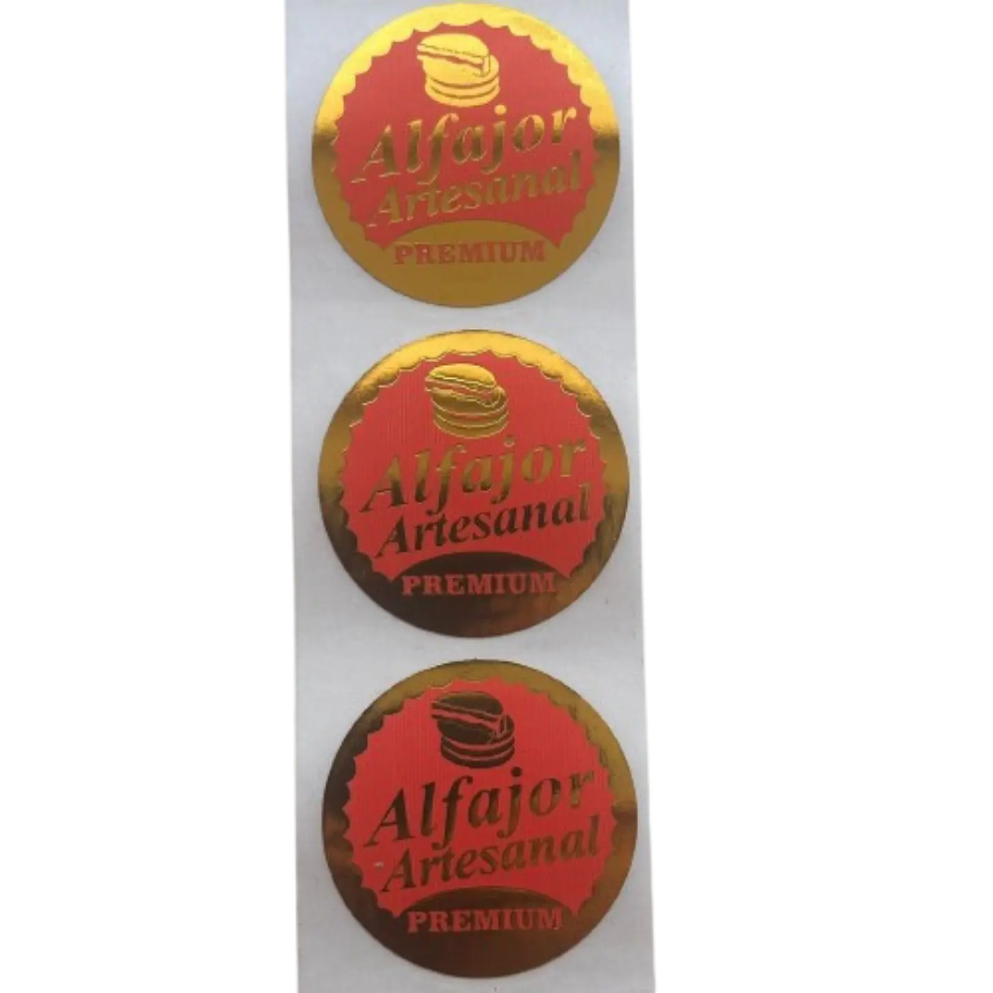 Sticker Alfajor Coral 100un 38mm 2