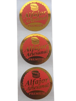 Sticker Alfajor Coral 100un 38mm