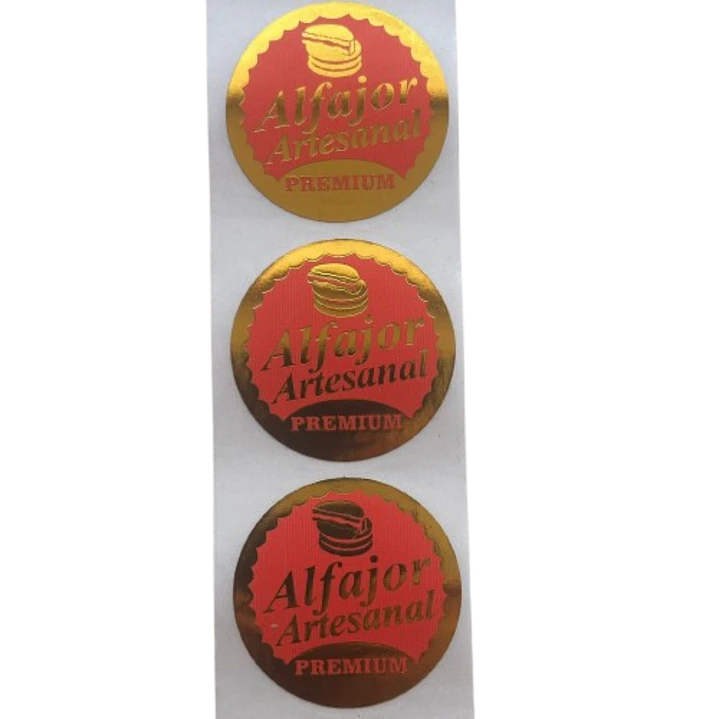 Sticker Alfajor Coral 100un 38mm 2