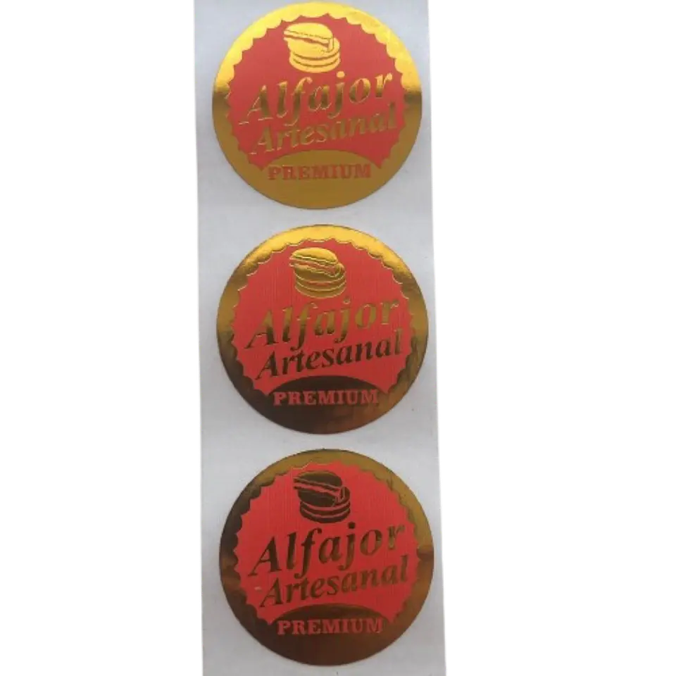 Sticker Alfajor Coral 100un 38mm 2