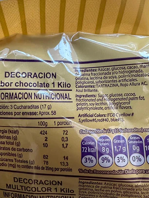 Decoracion Palitos Chocolate Comestible Merello 1 kg