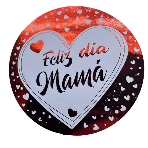 Sticker Feliz Dia Mama 100un 38mm