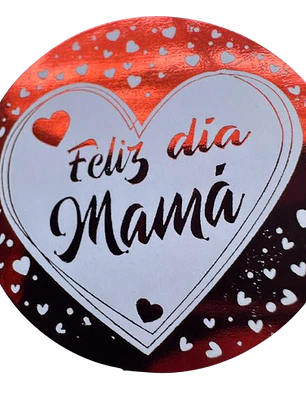 Sticker Feliz Dia Mama 100un 38mm