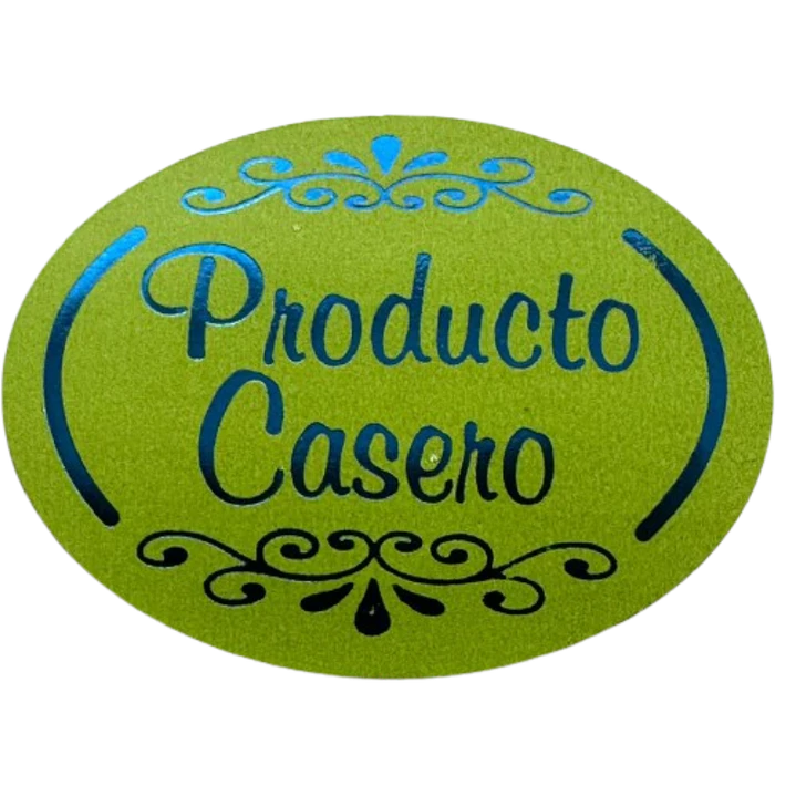 Sticker Producto Casero Verde Pistacho 100un 38mm 1