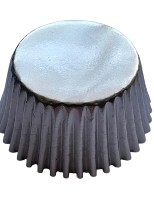Capsulas Cupcake Plateadas 80un E115xIn45mm