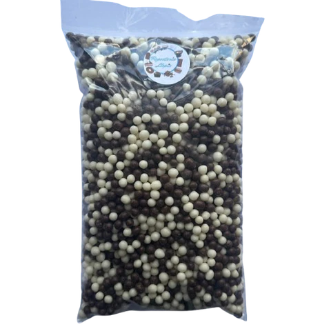Bolitas De Cereal Blanco Negro Bañadas En Chocolate 500g