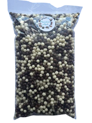 Bolitas De Cereal Blanco Negro Bañadas En Chocolate 500g