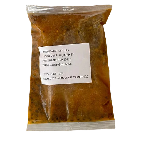 Pulpa De Maracuya Con Pepas Congelada Frutos 100 1kg