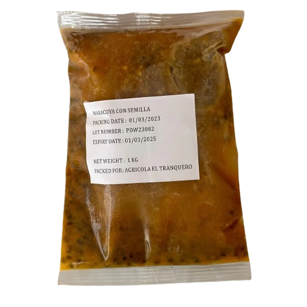 Pulpa De Maracuya Con Pepas Congelada Frutos 100 1kg 1