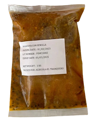 Pulpa De Maracuya Con Pepas Congelada Frutos 100 1kg