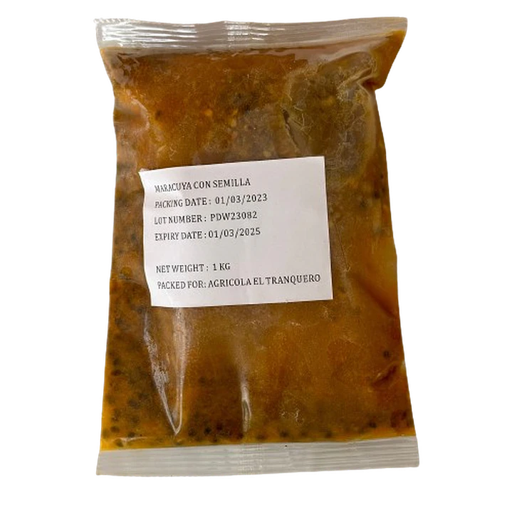 Pulpa De Maracuya Con Pepas Congelada Frutos 100 1kg 1