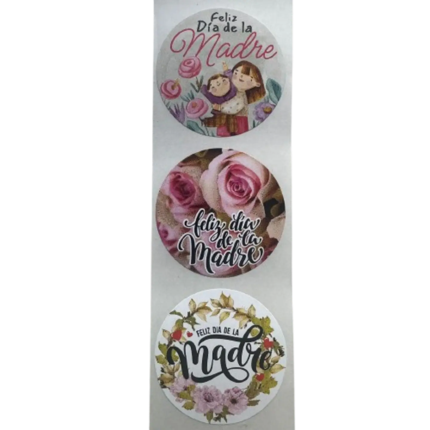 Sticker Feliz Dia Mama A 100un 38mm 1