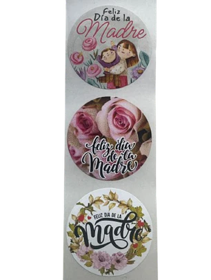 Sticker Feliz Dia Mama A 100un 38mm