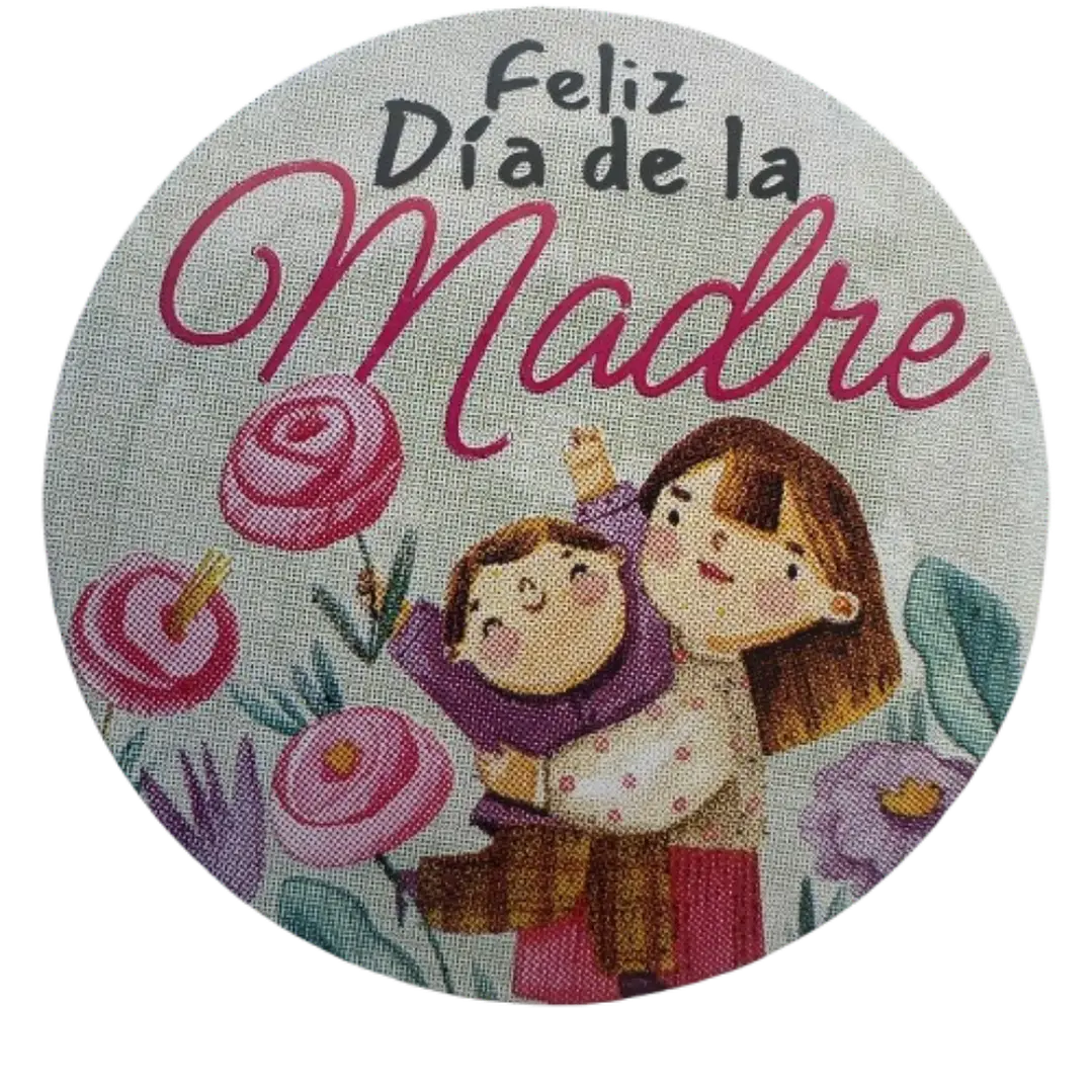Sticker Feliz Dia Mama A 100un 38mm 3