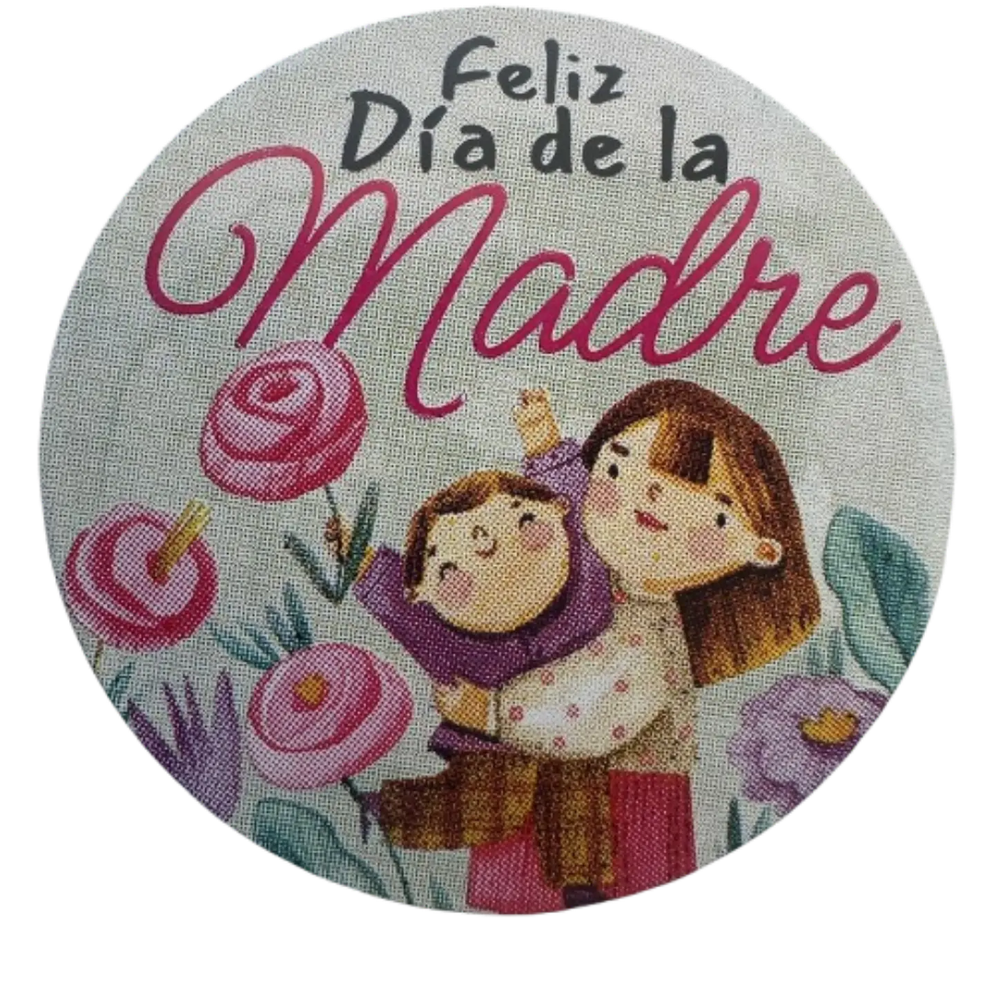 Sticker Feliz Dia Mama A 100un 38mm 3
