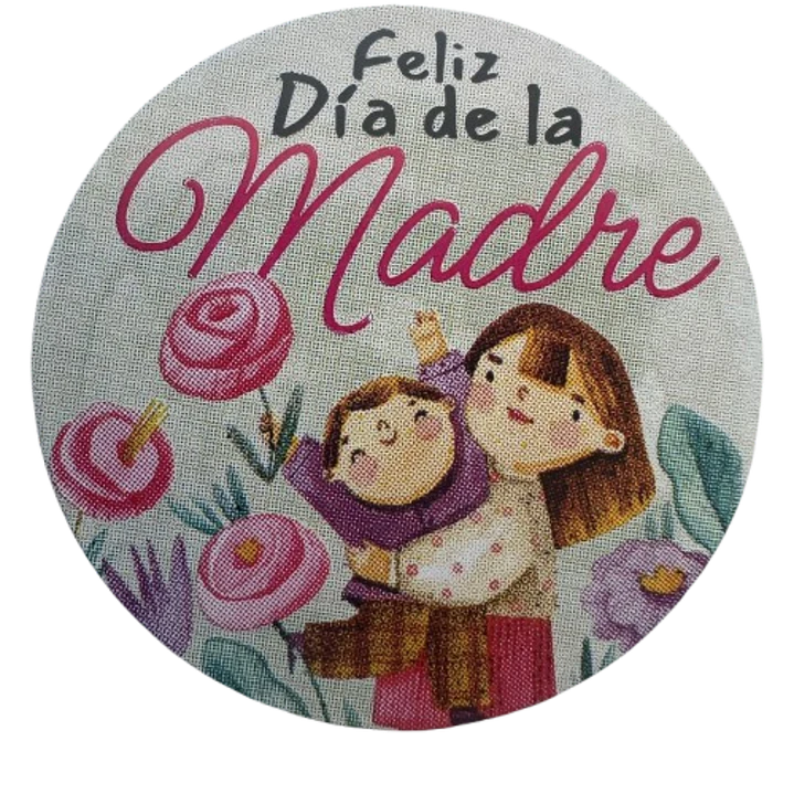 Sticker Feliz Dia Mama A 100un 38mm 3
