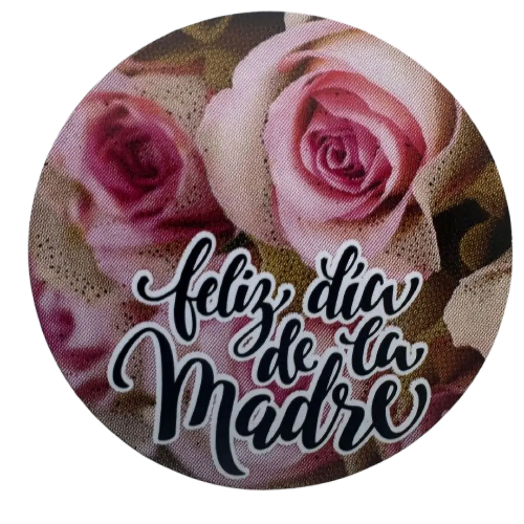 Sticker Feliz Dia Mama A 100un 38mm 4