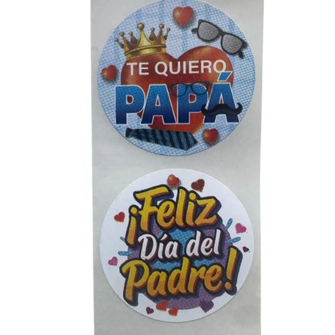 Sticker Feliz Dia Papa B 100un 38mm 1