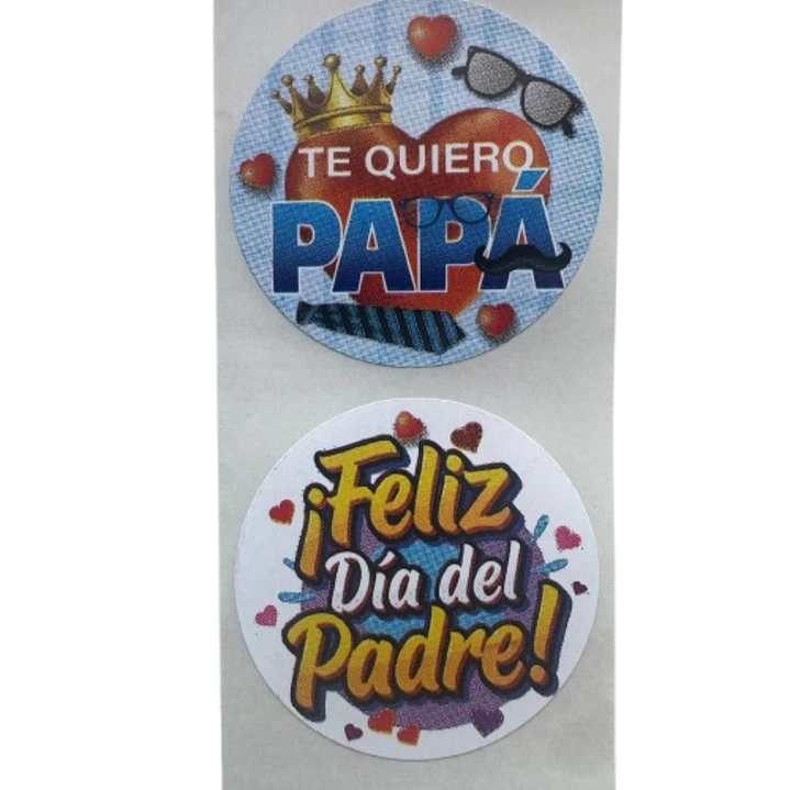 Sticker Feliz Dia Papa B 100un 38mm 1